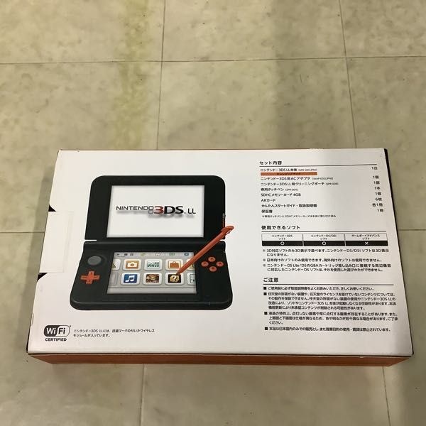1 jpy ~ operation verification / the first period . settled Nintendo 3DS LL limited pack orange × black 