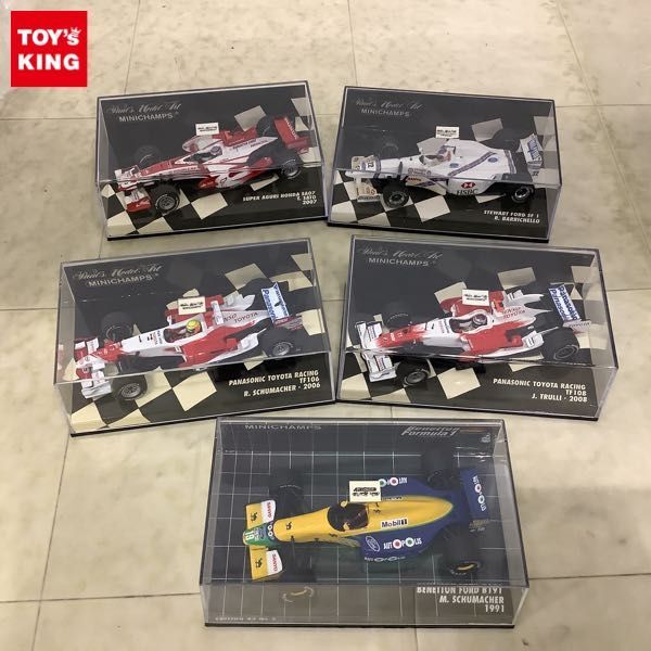 1円〜 ミニチャンプス 1/43 PANASONIC TOYOTA RACING TF108 J.TRULLI 2008 #11、STEWART FORD SF1 R.BARRICHELLO #22 他_画像1