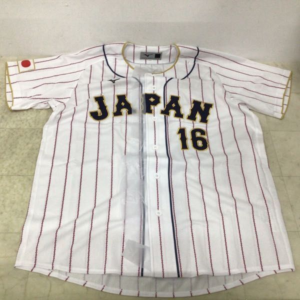 1 иен ~ WBC samurai JAPAN копия форма вышивка Home 16 большой . sho flat O размер 