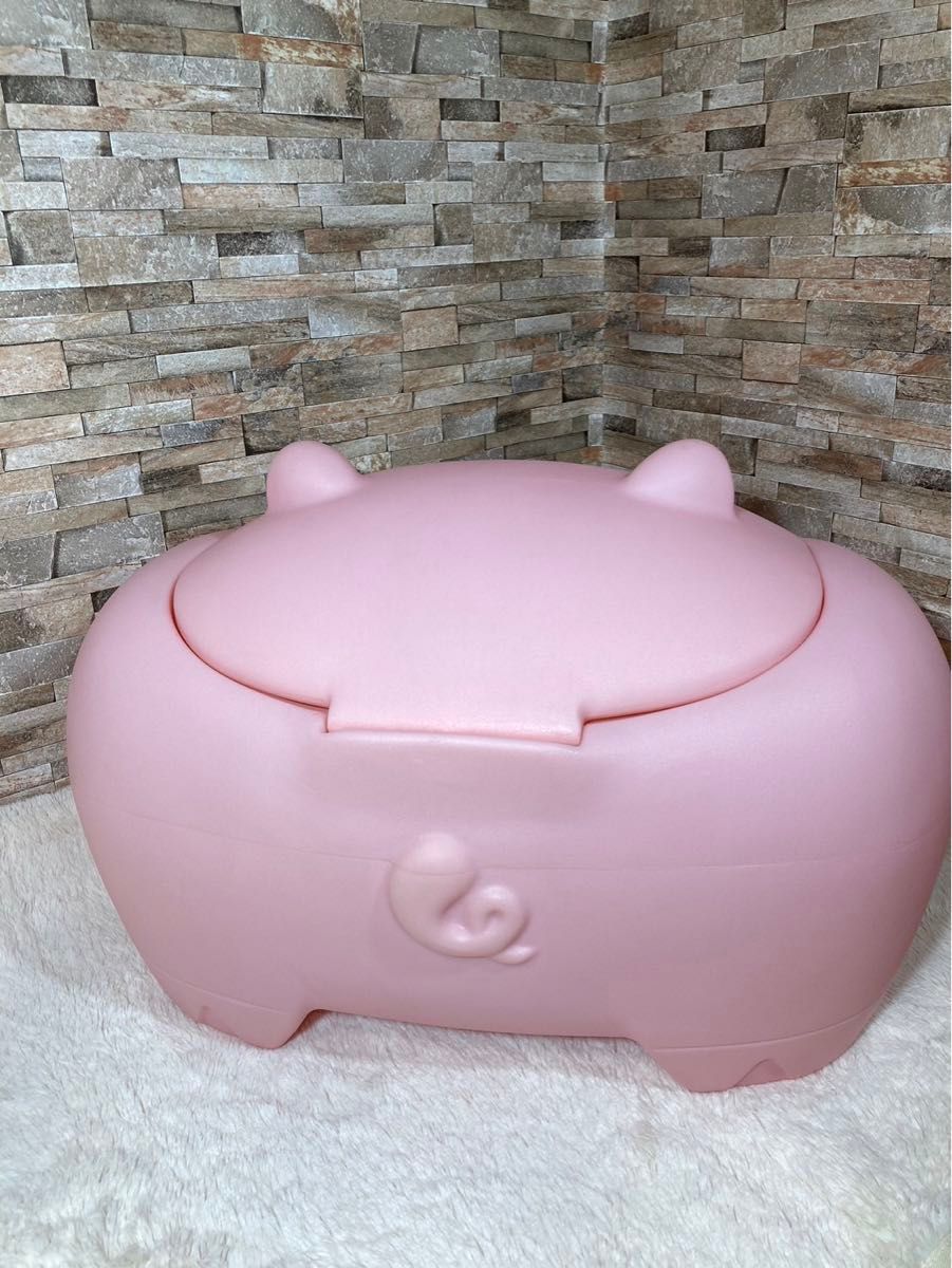 リトルタイクスSPTEP2 おもちゃ箱　ピンク　ぶた　収納ケース　廃盤品　豚さん　大型