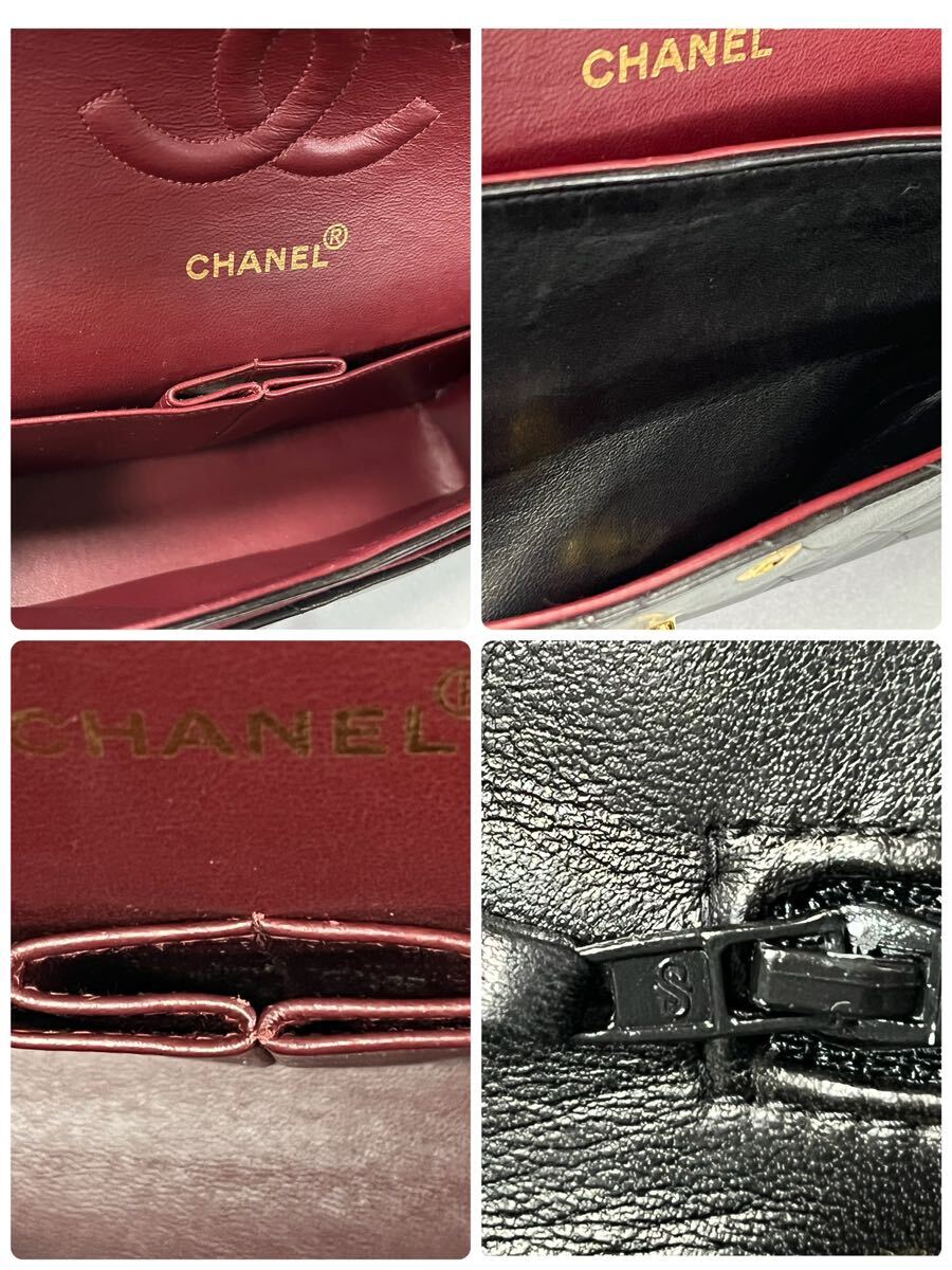 ◇ CHANEL シャネル マトラッセ チェーンショルダーバッグ ラムスキン ダブルフラップ ターンロック ゴールド金具 / 263792 / 416-1 の画像8