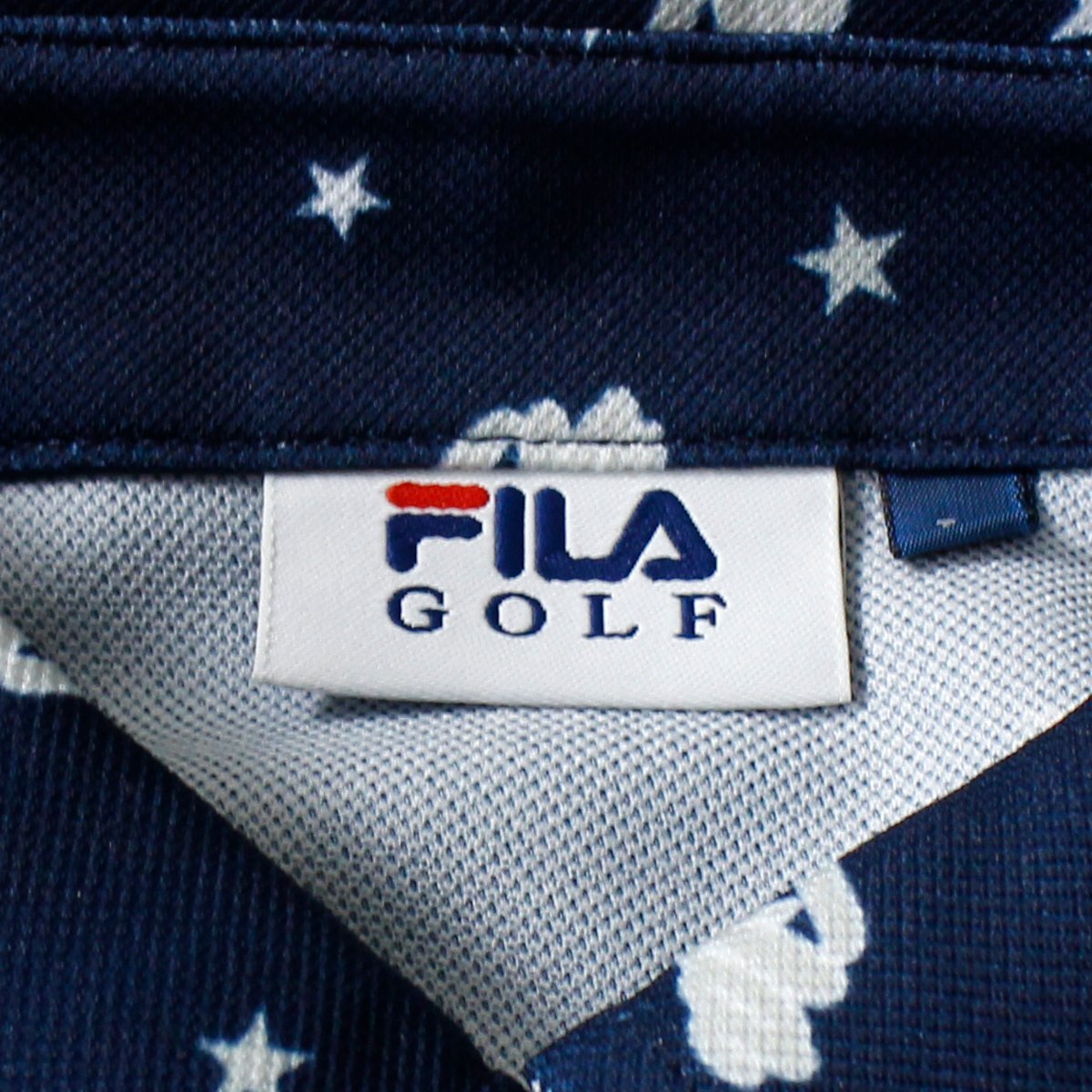 新品 FILA GOLF 吸汗速乾 鹿の子 ボタンダウン 長袖 ポロシャツ LL 紺 フィラ ゴルフ シャツ ゴルフウェア メンズ 飛び柄 春夏 ◆CC2192C_画像9