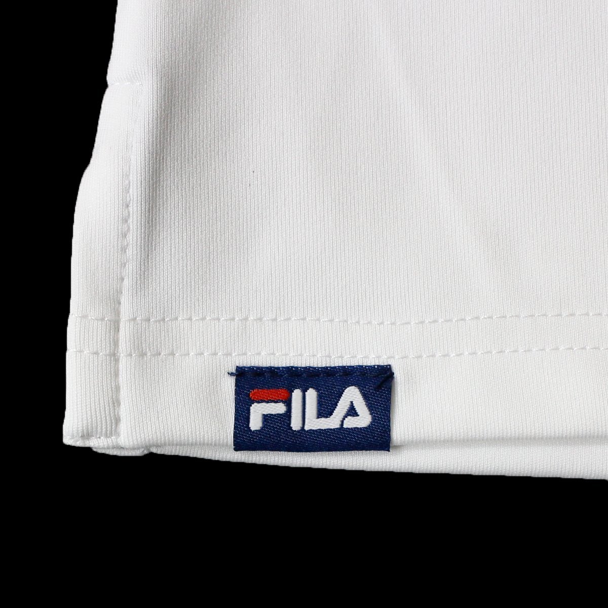 新品 FILA GOLF 接触冷感 モックネック スムース 長袖 シャツ M 白 フィラ ゴルフ 吸汗速乾 UVカット ゴルフウェア メンズ 春夏 ◆CC2193A_画像9