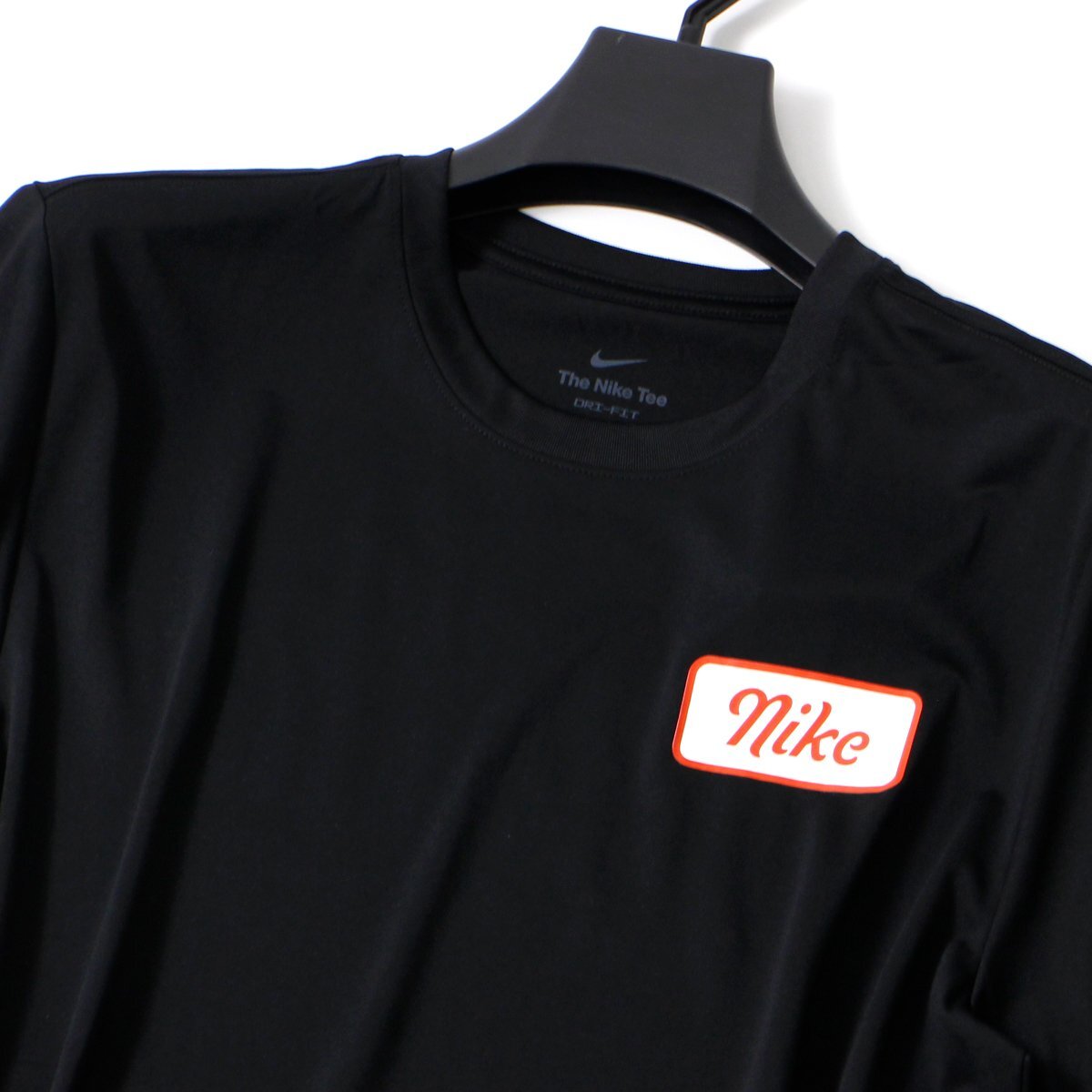 新品 NIKE ナイキ Dri-FIT 吸汗速乾 半袖 Tシャツ 2XL 黒 シャツ トップス メンズ ビッグロゴ SWOOSH ブラック 春夏 ◆CC2198Bの画像3