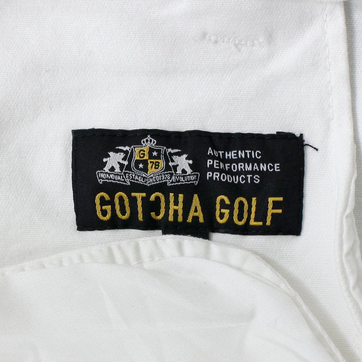 新品 ガッチャ ゴルフ ツイル ストレッチ ロングパンツ M 春夏 GOTCHA GOLF プレミアム ワッペン メンズ ウェア 白 ◆CC2263Aの画像10