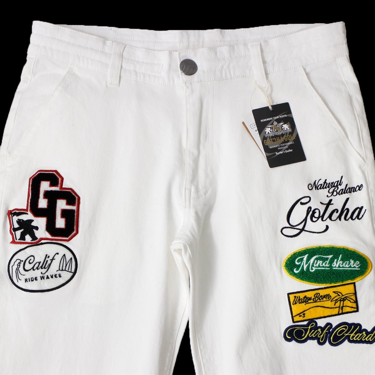  новый товар Gotcha Golf tsu il стрейч длинные брюки L весна лето GOTCHA GOLF premium нашивка мужской одежда белый *CC2263B