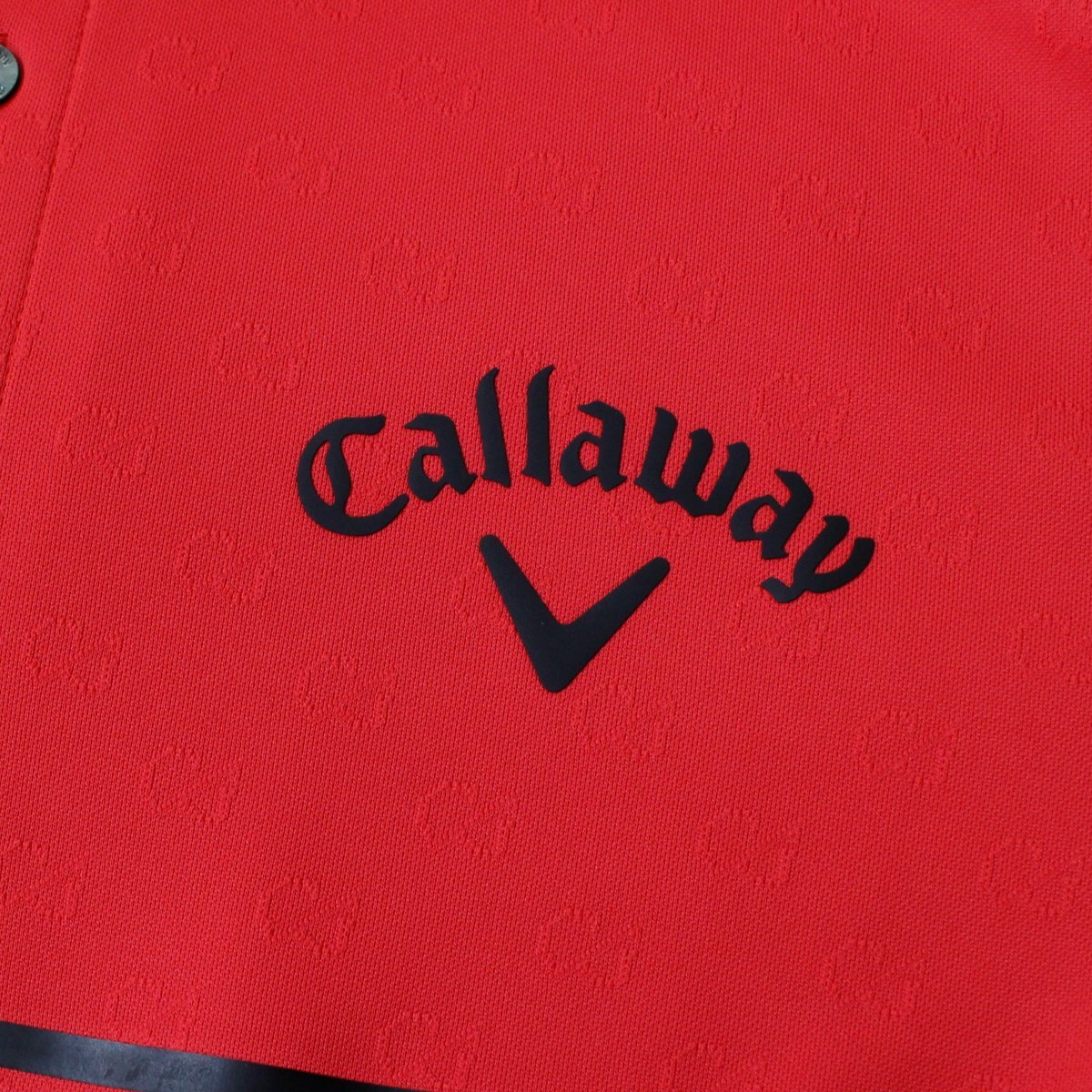 新品 定価1.7万 Callaway キャロウェイ レッドレーベル ジャガード 半袖 ポロシャツ 3L ゴルフ GOLF シャツ ウェア メンズ 赤 ◆CC2225Cの画像8