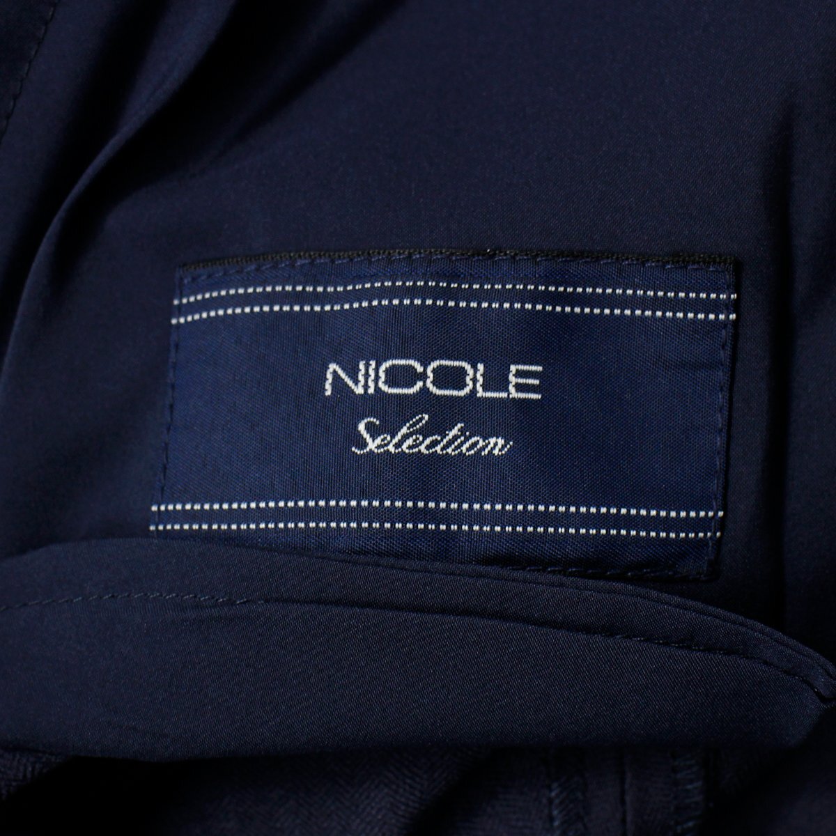  новый товар Nicole "в елочку" конический слаксы брюки 48 (L) NICOLE стрейч мужской бизнес темно-синий длинный season соответствует *CC2239A