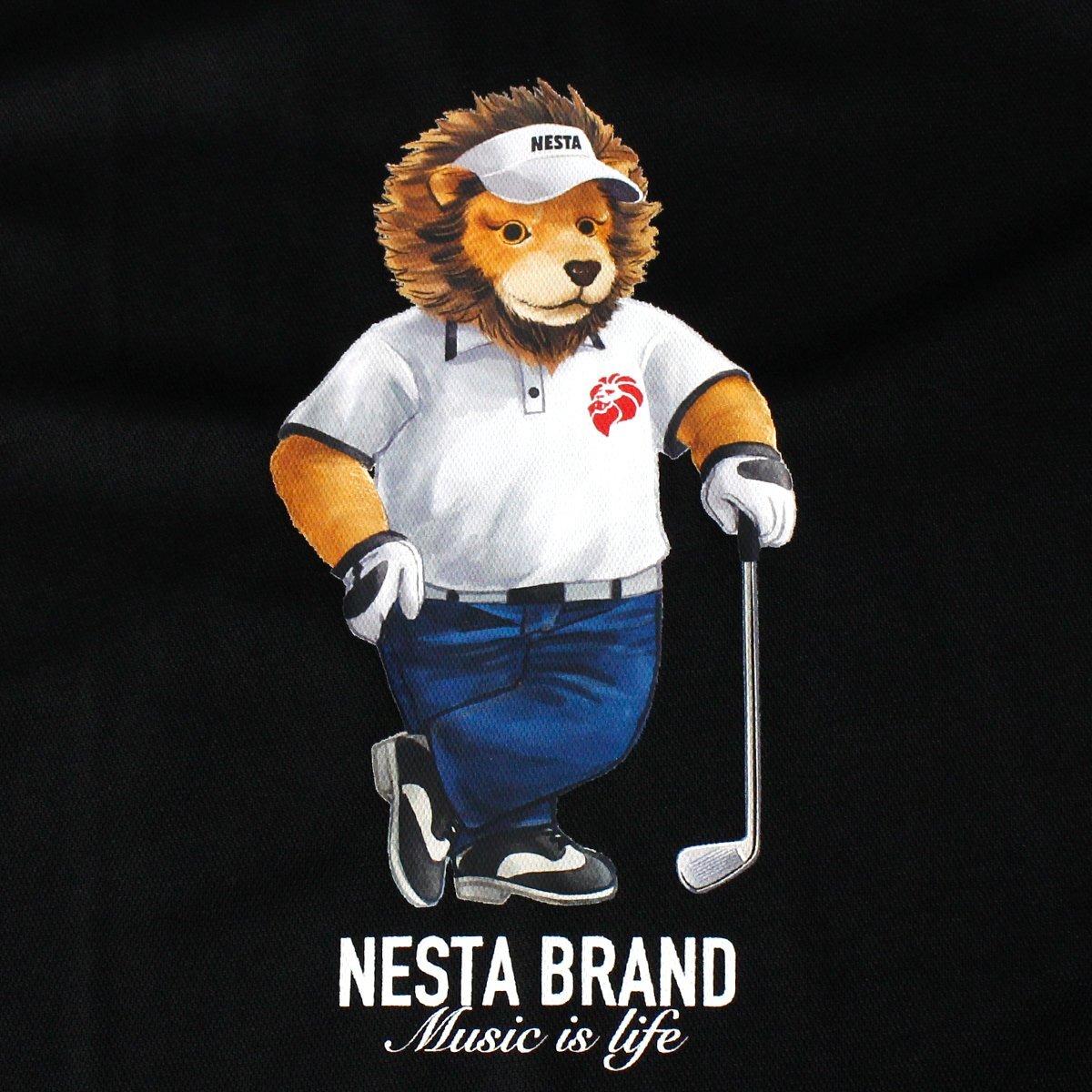 新品 春夏 ネスタ ゴルフ 吸水速乾 ハイネック 半袖 シャツ L 黒 NESTA GOLF Tシャツ モックネック ゴルフウェア メンズ ◆CS1991B_画像8