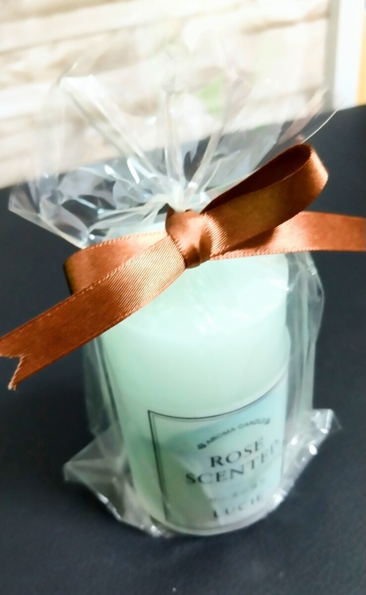 【ルシエアロマキャンドル】ROSE SCENTED☆ローズの香り♪アロマ☆Candle☆インテリア☆プレゼント☆癒し☆LUCIE☆未使用品!!の画像5