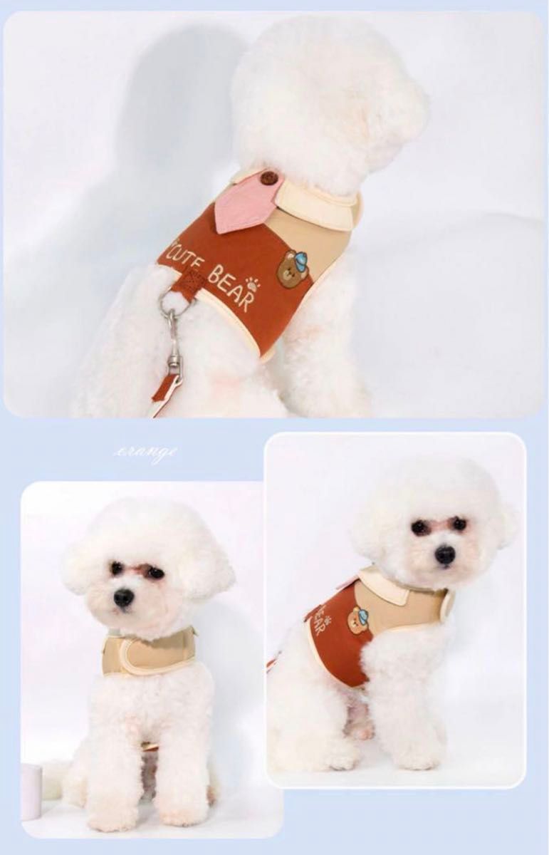 犬用ハーネス 猫 犬 ハーネスウェア リード付きセット 上質 オシャレ 可愛い