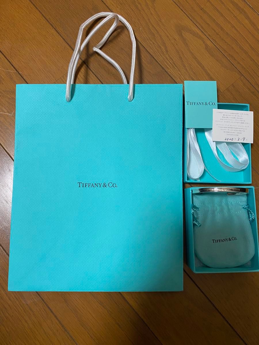 ティファニー箱、巾着、リボン、袋、カード付 Tiffany&Co ティファニー 1837 ナロー カフ バングル シルバー