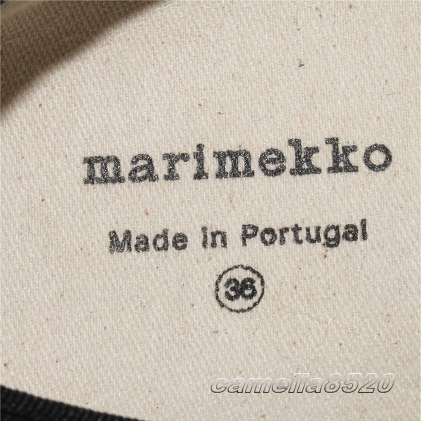  Marimekko Marimekko туфли без застежки спортивные туфли Marka морской еж ko темно-синий / orange / белый парусина 36 примерно 23cm Portugal производства прекрасный товар использование всего лишь 