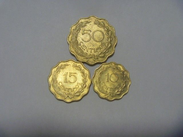 パラグアイ ライオンの硬貨3種 古銭 外国貨幣 コイン 外国銭 セット まとめ売り 同梱割引あり