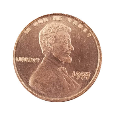 1円スタート アンティークコイン リンカーン ラッキー ONE CENT １ペニー銅貨 1955 アメリカ 米国 レプリカ 398の画像1