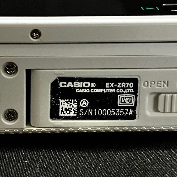 CCM633T ジャンク CASIO カシオ EX-ZR70 コンパクトデジタルカメラ EXILIM エクシリム HIGH SPEED ホワイト系_画像8