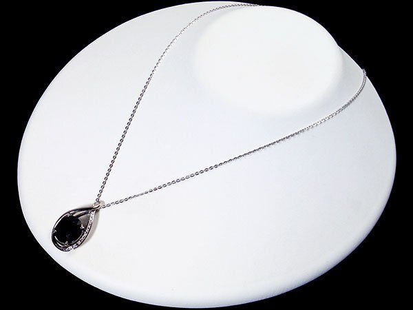 1 jpy ~[ jewelry ultimate ] super . thickness! super large grain natural sapphire 12.82ct& diamond 0.15ct high class K18WG necklace k8465rmlm[ free shipping ]