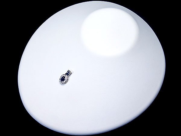 1円～【ジュエリー極】カボション天然ブルーサファイア1.22ct＆スクエアサファイア0.10ct＆ダイヤ0.12ct Pt900ヘッド a1088iu【送料無料】の画像3