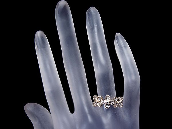 1 jpy ~[ jewelry ultimate ] kind flower design! natural diamond 0.55ct high class K18YG ring a1098kr[ free shipping ]