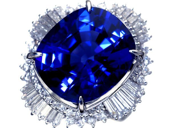 1円～【ジュエリー極】超極上品！特級天然特大タンザナイト17.73ct＆極上ダイヤモンド2.00ct 超高級Pt900リング h6567mml【送料無料】の画像2