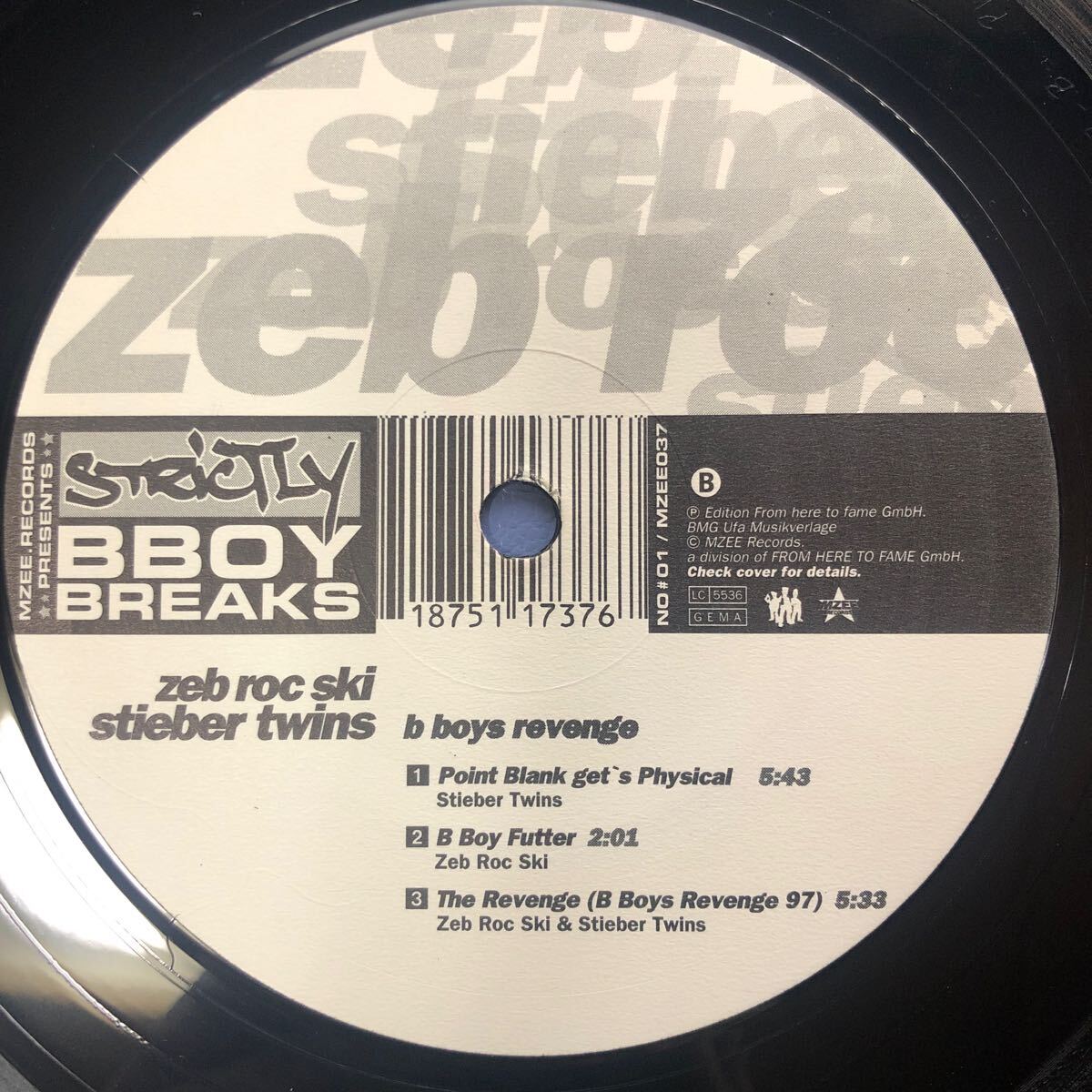 h 12インチ Zeb Roc Ski Stieber Twins B Boys Revenge Z.R.S. RMX LP レコード 5点以上落札で送料無料_画像4