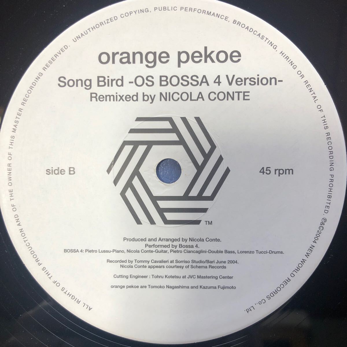 h 12インチ オレンジペコー ORANGE PEKOE SONG BIRD LP レコード 5点以上落札で送料無料_画像3