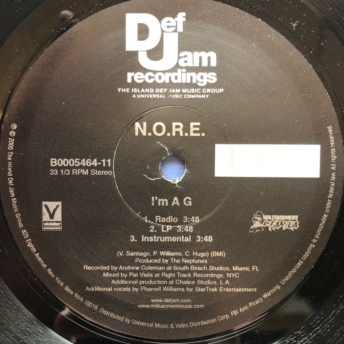 h 12インチ N.O.R.E. I'm A G LP レコード 5点以上落札で送料無料_画像2