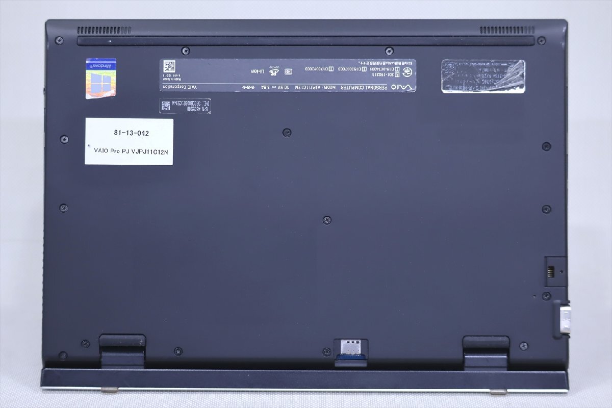 【1円～】第8世代Corei7搭載！VAIO ProPJ VJPJ11 i7-8565U RAM16G 12.5FHD ジャンク 訳アリの画像6