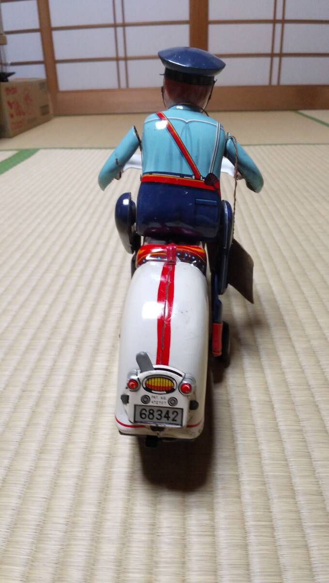 美品 マスダヤ ポリスバイクブリキ(完動品)箱付き_画像6