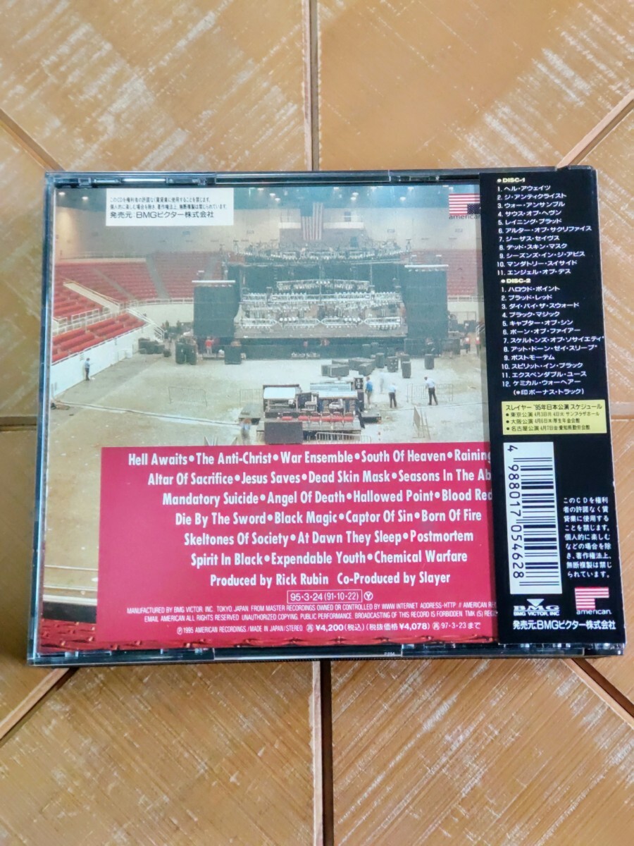 SLAYER　スレイヤー　CD「ライブ〜ディケイド・オブ・アグレッション」(CD ２枚組)