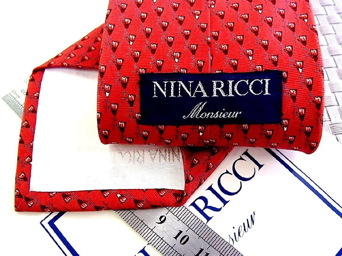 ♪1729S♪新品【花 小花 柄】ニナリッチ【NINA RICCI】ネクタイ_画像2