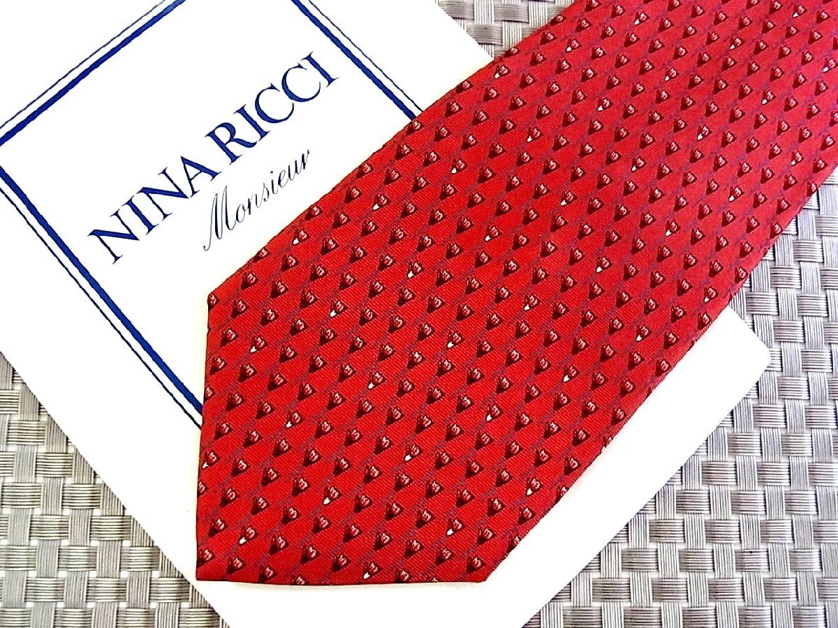 ♪1729S♪新品【花 小花 柄】ニナリッチ【NINA RICCI】ネクタイ_画像1