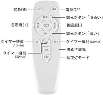 LED シーリングライト 星空効果 30W 無段階調光調色タイプ ~8畳 常夜灯 モード メモリ機能 照明器具 電球色 昼光色 P_画像4