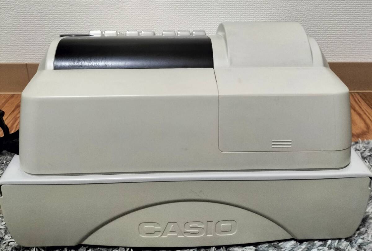 ★中古美品★CASIO 100ER 電子レジスター 4部門 業務用 計算機 レジ 取扱説明書付き 店舗用 レジ打ち 物理キーなしの画像3