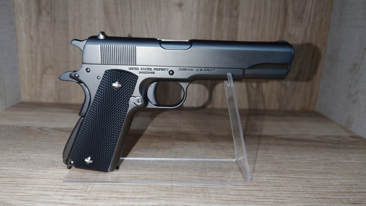 精巧1/2スケール ミニチュアモデルガン コルトM1911 ガバメント  ガンカラーの画像3