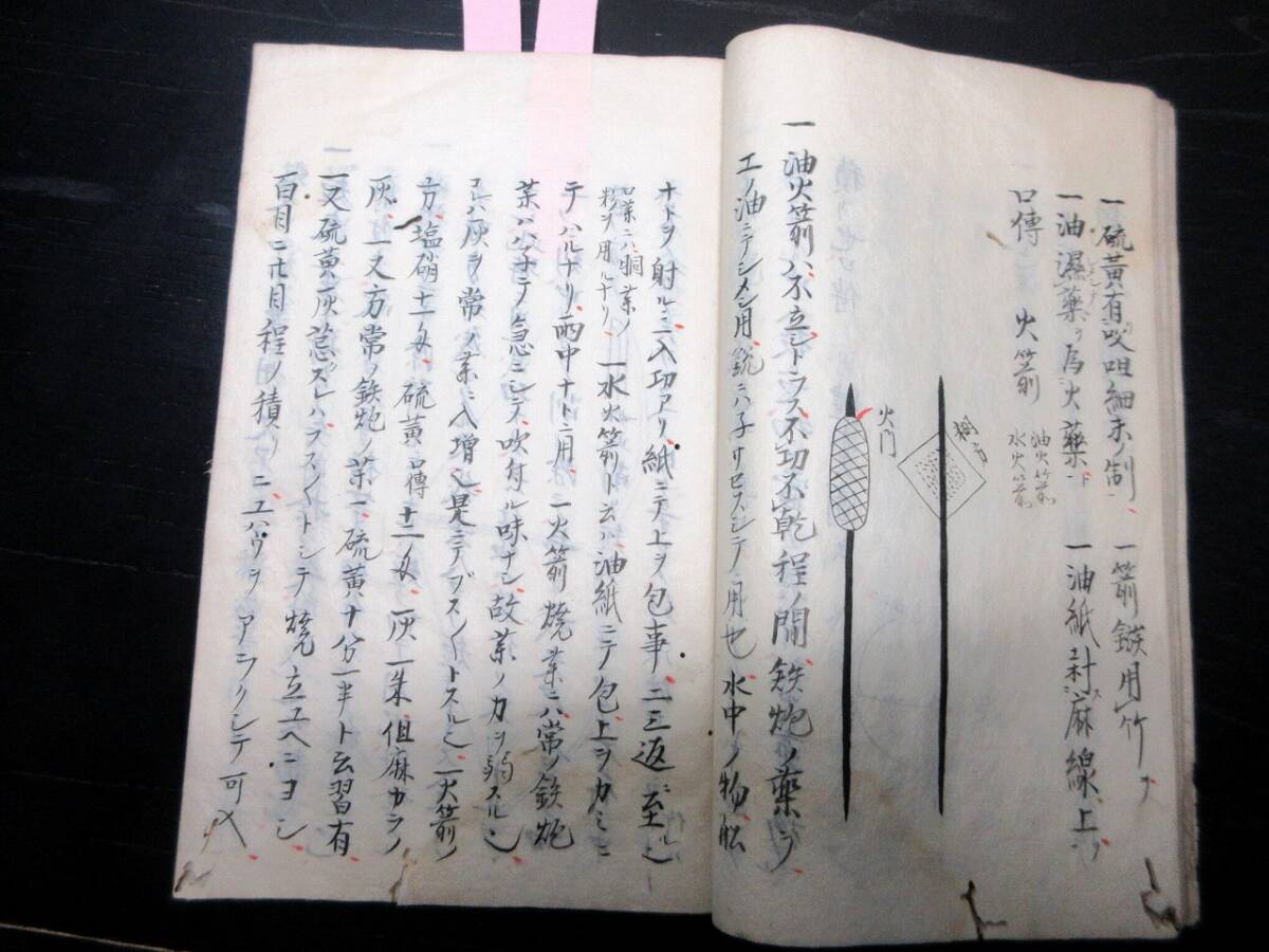 ★S46江戸享保19年（1734）兵法写本「一歩集」1冊/絵入古書古文書/手書き/忍術の画像4