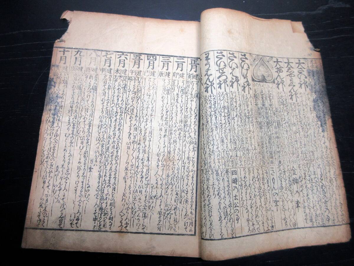 ★B24和本江戸天明7年（1787）暦占い「こよみ便覧」1冊/太玄斎/蔦屋重三郎版/古書古文書/木版摺り_画像2