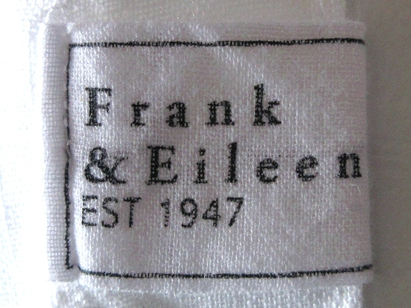 ネコポス対応 Frank&Eileen フランク&アイリーン EILEEN リネンシャツ 開襟 ブラウス XS ホワイト USA製 ドゥーズィエムクラス取扱ブランドの画像6