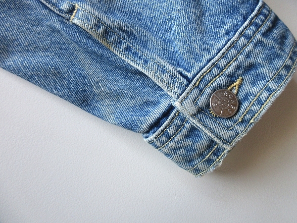  rare Vintage agnes b. JEANS Agnes B jeans Lee/101J type lizard Logo pis name open color Denim jacket indigo 
