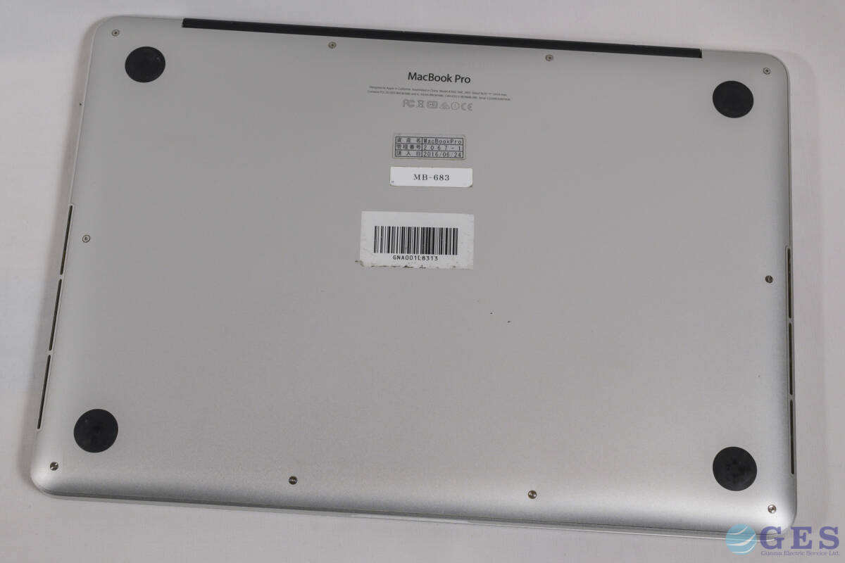 【MbP-J9】MacBook Pro A1502 EMC2835 2015 Intel Core i5-5287U 2.9GHz SSDなし RAM16GB ACアダプターなし【ジャンク品・現状品】の画像6