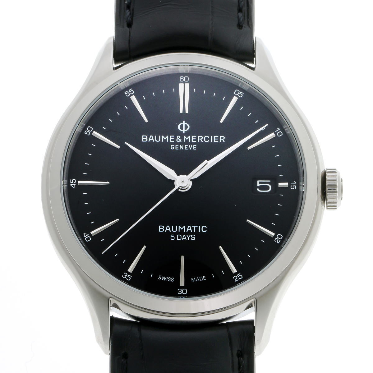 BAUME＆MERCIER ボーム＆メルシエ クリフトン ボーマティック 5デイズ オートマチック M0A10399 SS メンズ 時計 2310403_画像1