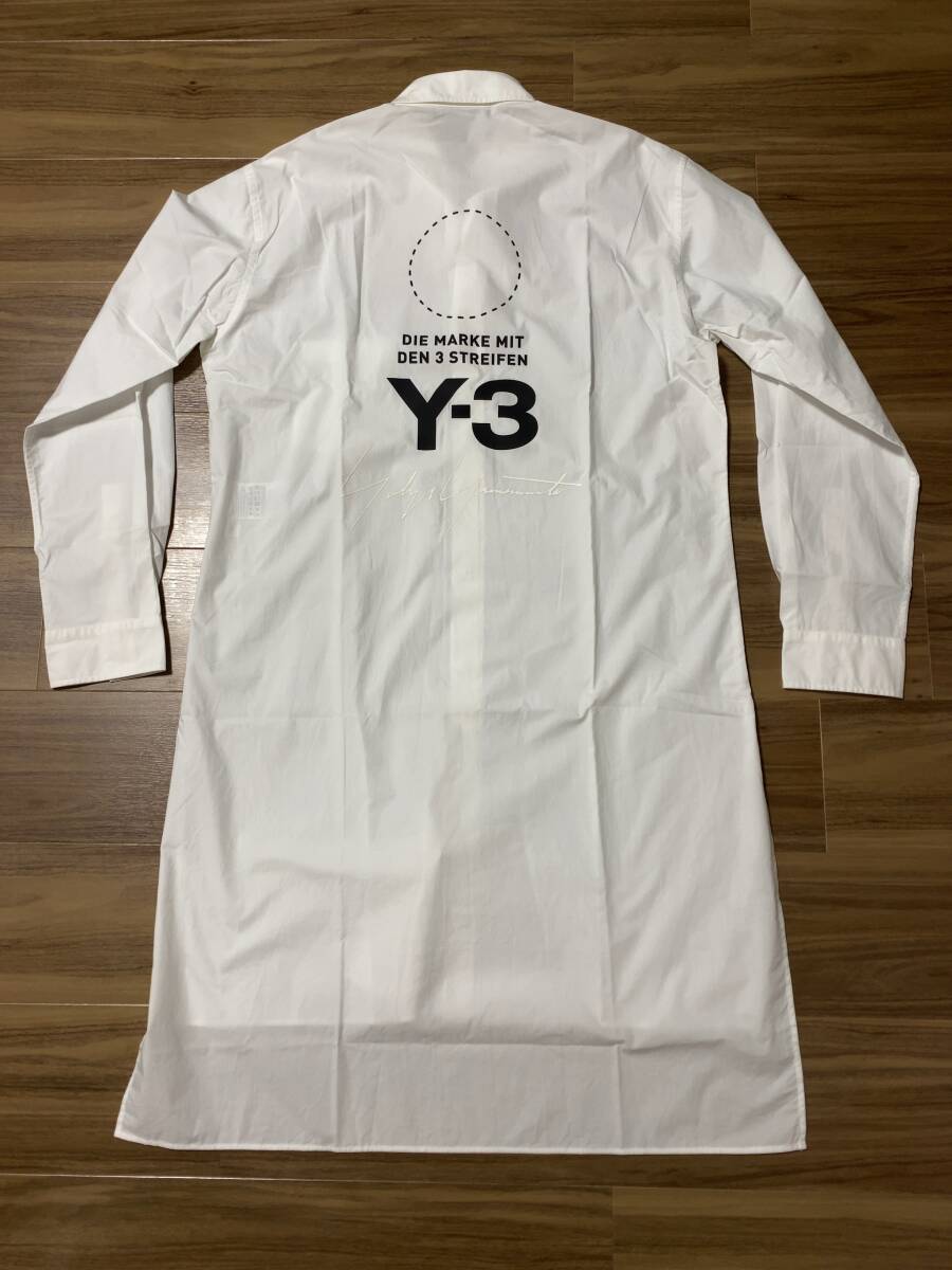 adidas×ヨウジヤマモト Y-3 ワイスリー スタッフロング白シャツ adidas×ヨウジヤマモト Y-3 ワイスリー スタッフロング白シャツ