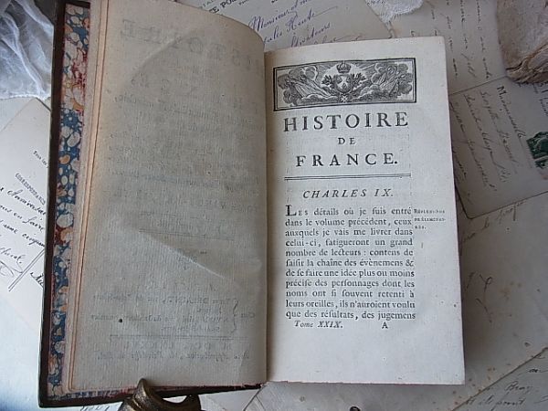 （仏）アンティーク 1786年 味わい深い雰囲気漂う洋書 ディスプレイの画像6