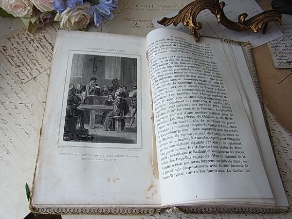 （仏）アンティーク 1855年 装丁が素敵なディスプレイブックの画像9