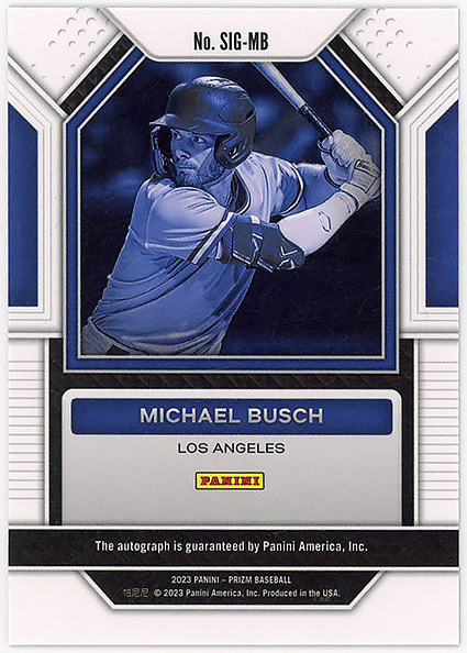 CUBS一塁▲MICHAEL BUSCH/2023 PANINI PRIZM SIGNATURESサイン!の画像2