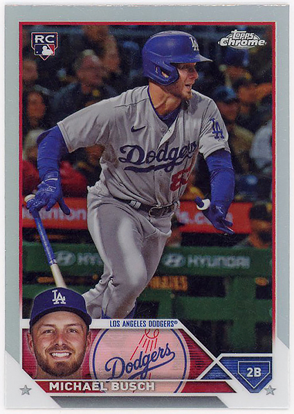 CUBS一塁▲MICHAEL BUSCH/2023 TOPPS CHROME UPDATE RC リフ版!_画像1