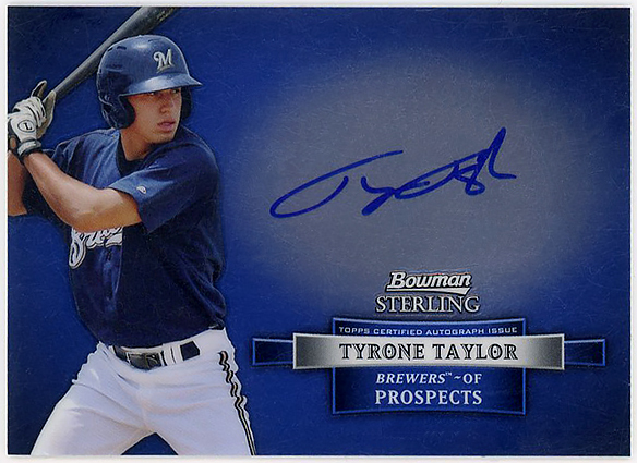 METS外野▲TYRONE TAYLOR/2012 BOWMAN STERLING直書サインPROS!の画像1