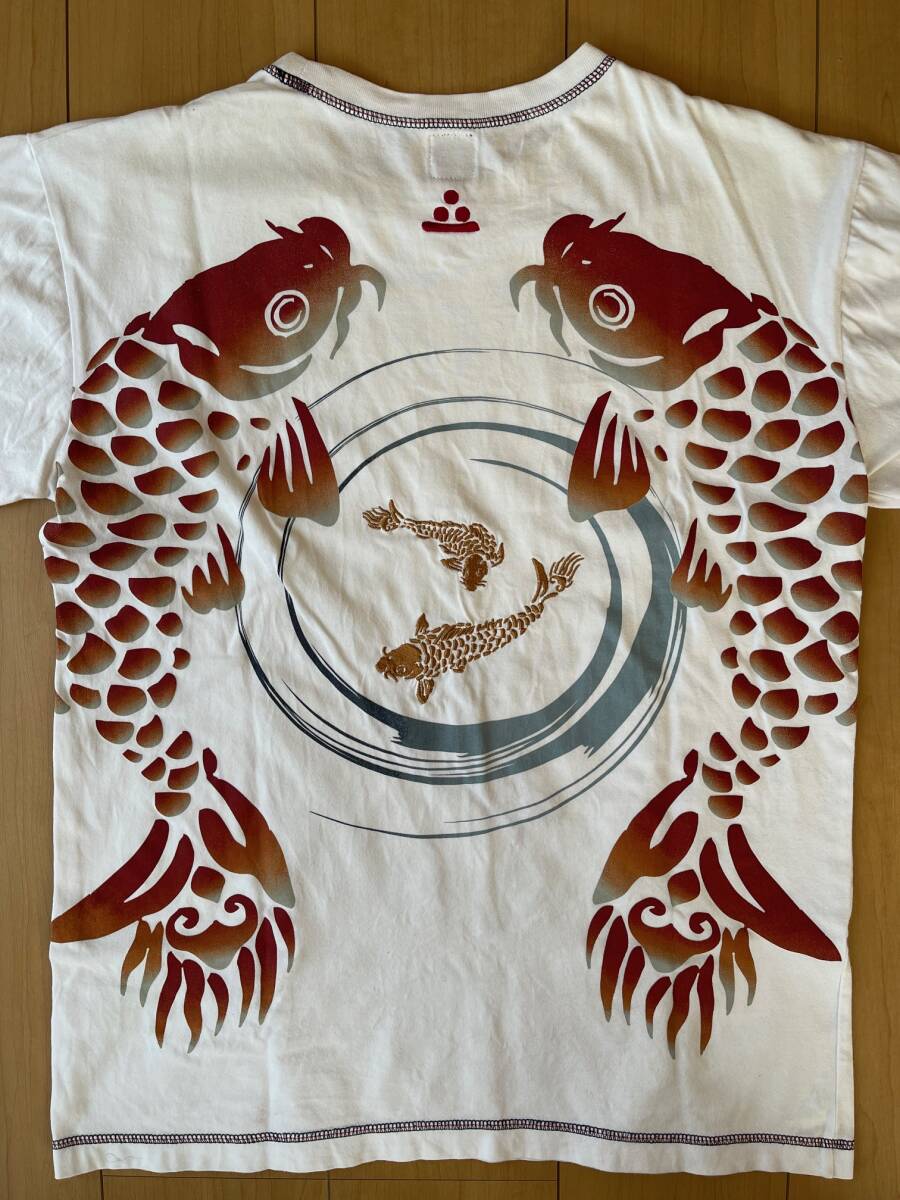 参丸一 サンマルイチ 半袖 Ｔシャツ サイズL 鯉 刺繍 和柄の画像5