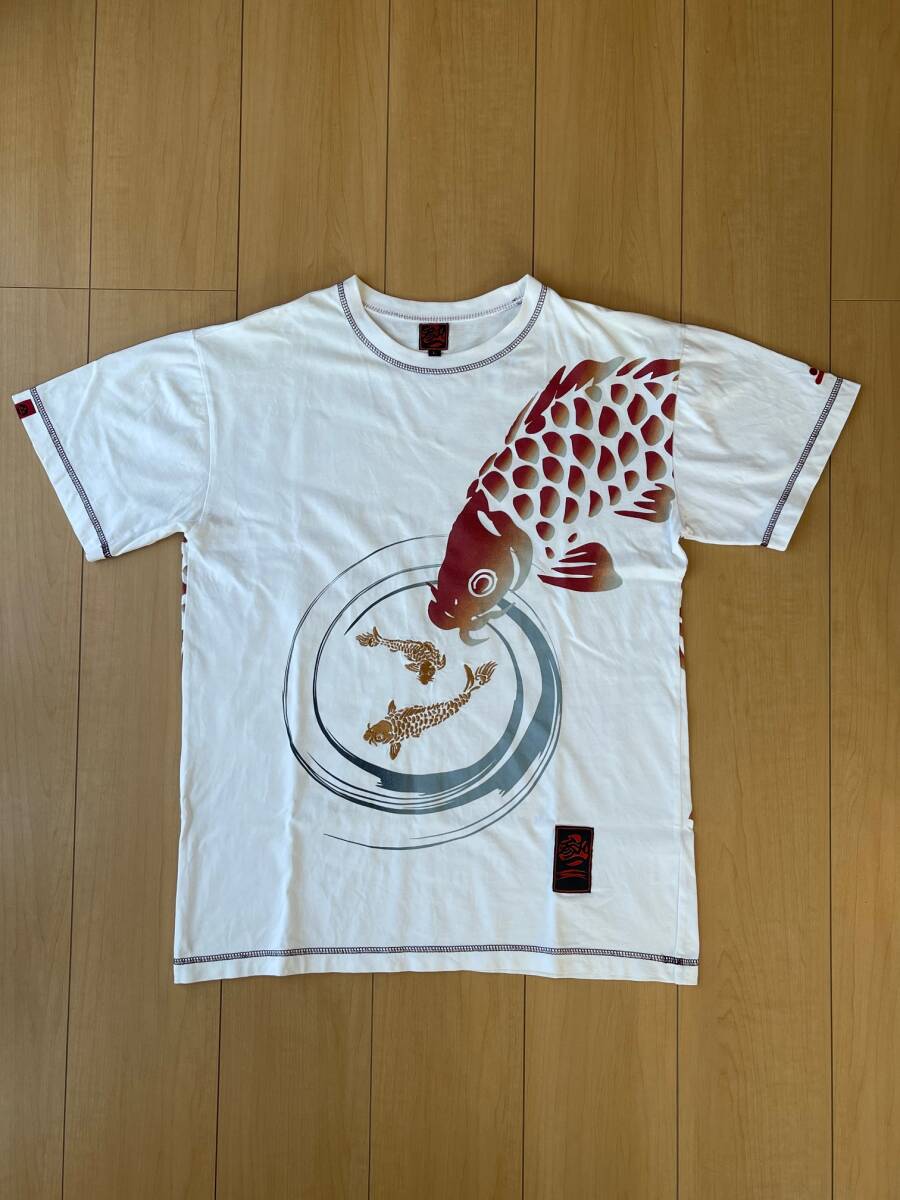 参丸一 サンマルイチ 半袖 Ｔシャツ サイズL 鯉 刺繍 和柄の画像1