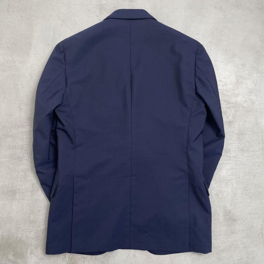 【美品】LARDINI ラルディーニ セットアップ スーツ ジャケット スラックス パンツ サマーウール 50 ネイビー